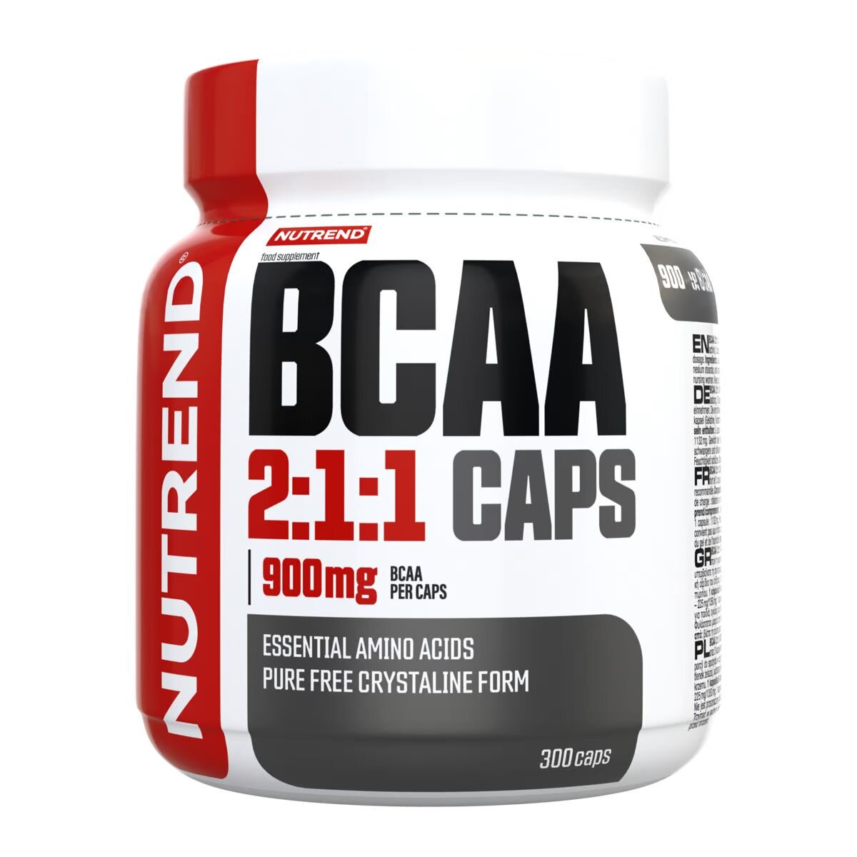 Аминокислота BCAA Nutrend BCAA 2:1:1, 300 капсул для роста мышц