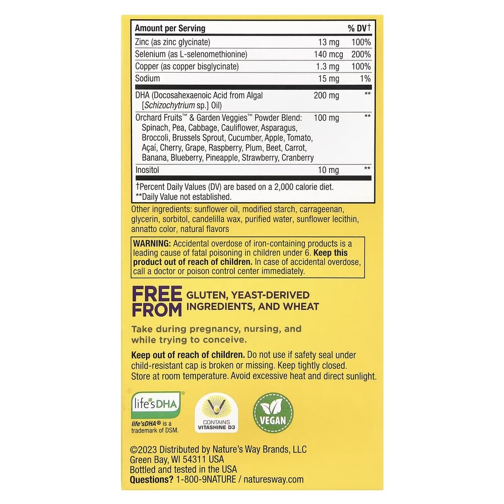 Комплекс для здоров'я матері та дитини Nature's Way Alive! Premium Prenatal, 60 капсул. Фото 4