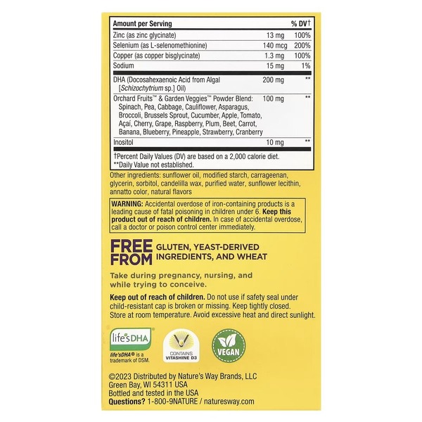 Комплекс для здоров'я матері та дитини Nature's Way Alive! Premium Prenatal, 60 капсул. Фото 4