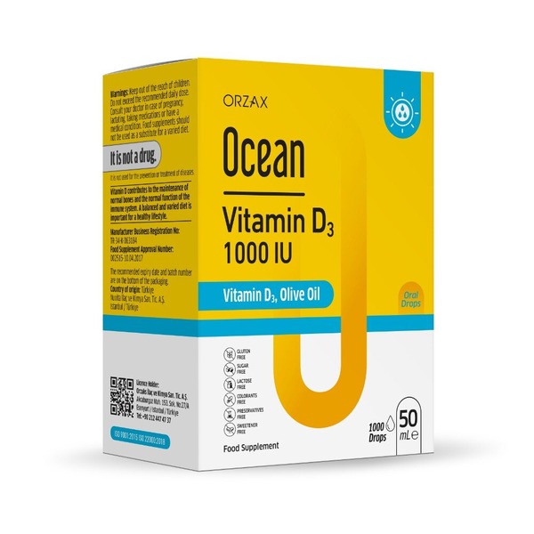 Вітамін D3 Orzax Ocean Vitamin D3 1000 IU Drop, 50 мл