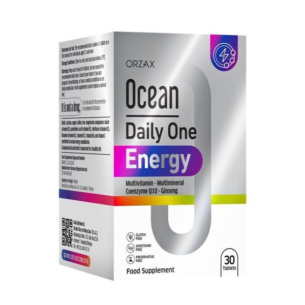 Комплексний препарат Orzax Ocean Daily One Energy, 30 таблеток для підвищення рівня енергії