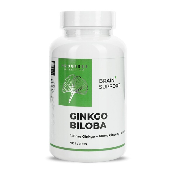 Екстракт гінкго білоба та женьшеню корейського Progress Nutrition Ginkgo Biloba + Ginseng Extracts, 90 таблеток