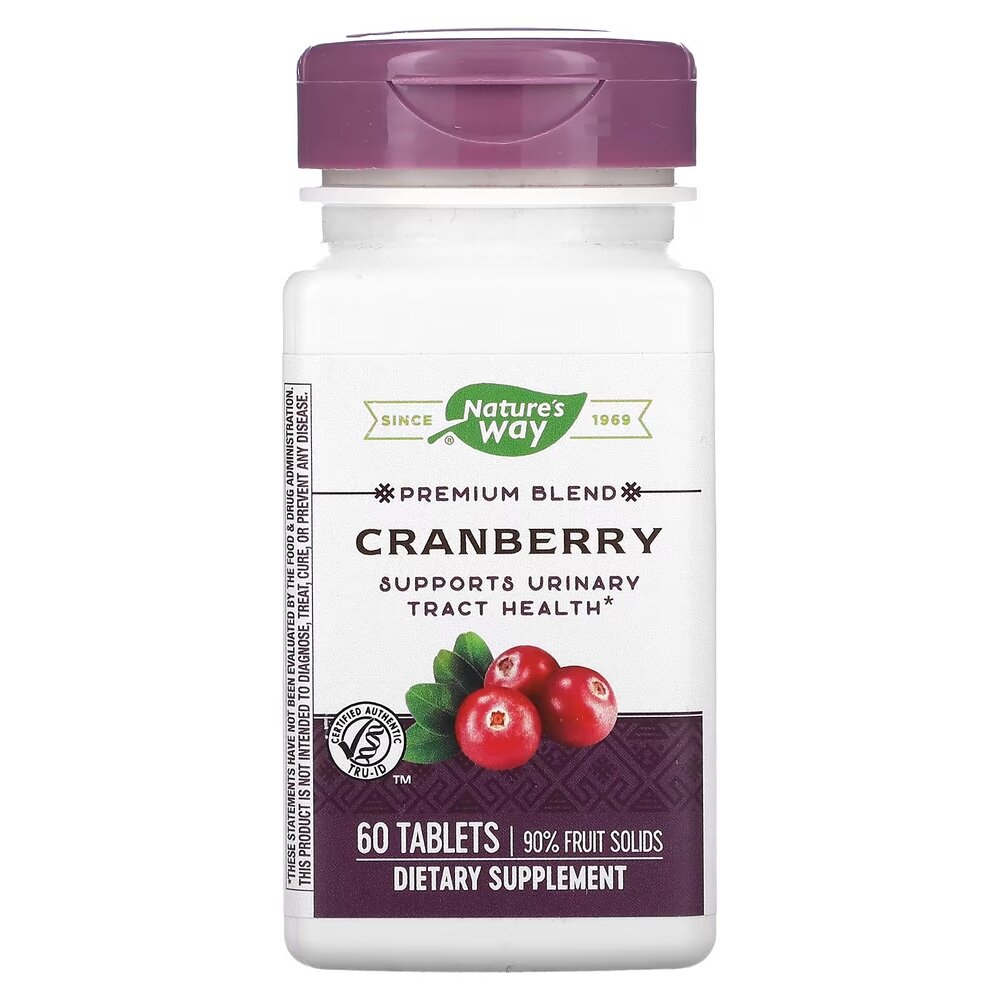 Екстракт журавлини Nature's Way Cranberry Premium Blend, 60 таблеток для підтримки сечовивідної системи