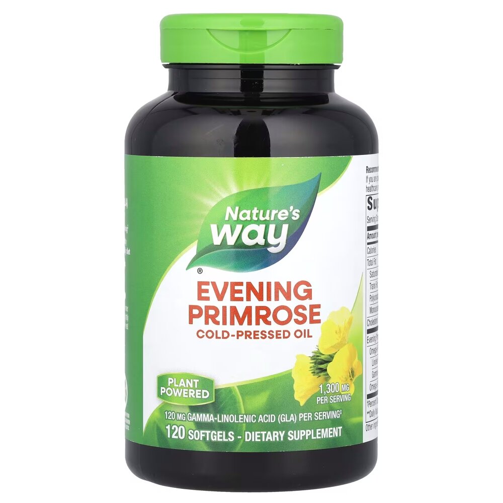 Масло примулы вечерней Nature's Way Evening Primrose, 120 капсул для поддержки женского здоровья