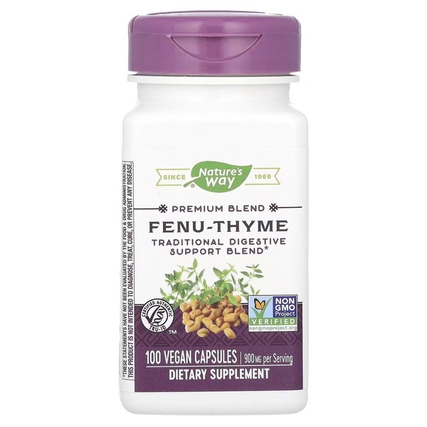 Пажитник и тимьян Nature's Way Fenu-Thyme, 100 вегакапсул для поддержки дыхательной системы