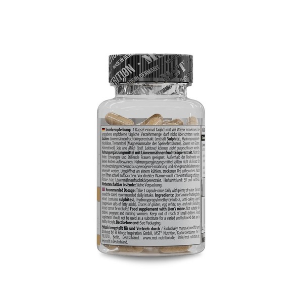 Екстракт гриба їжовик гребінчастий MST Nutrition Lion's Mane Mushroom, 60 капсул для підтримки мозку та нервової системи. Фото 3