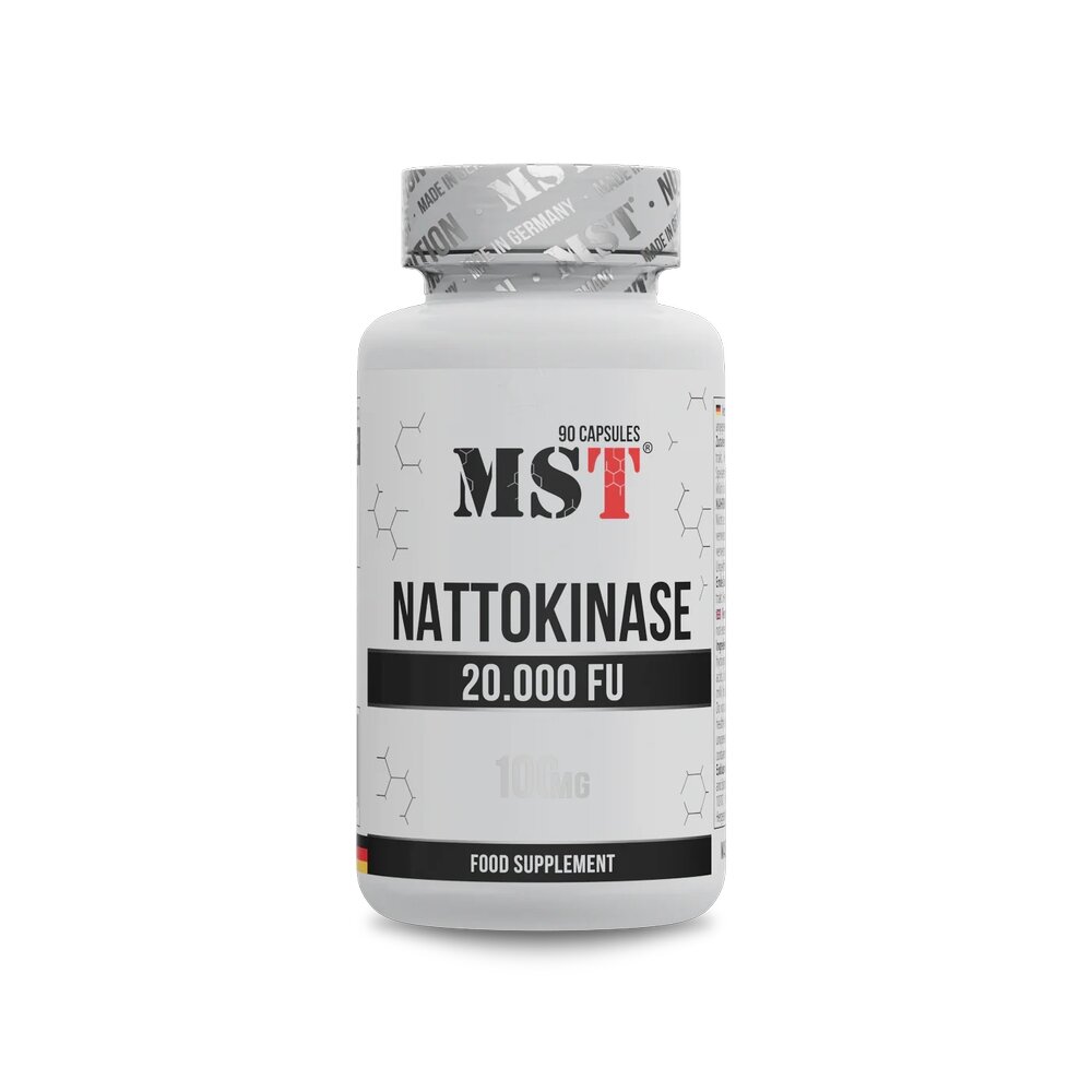 Ферментований екстракт соєвих бобів MST Nutrition Nattokinase, 90 капсул для підтримки серцево-судинної системи