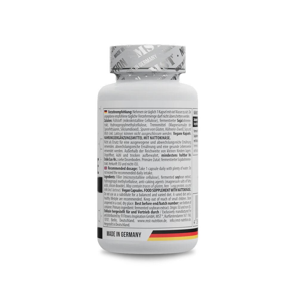 Ферментований екстракт соєвих бобів MST Nutrition Nattokinase, 90 капсул для підтримки серцево-судинної системи. Фото 3