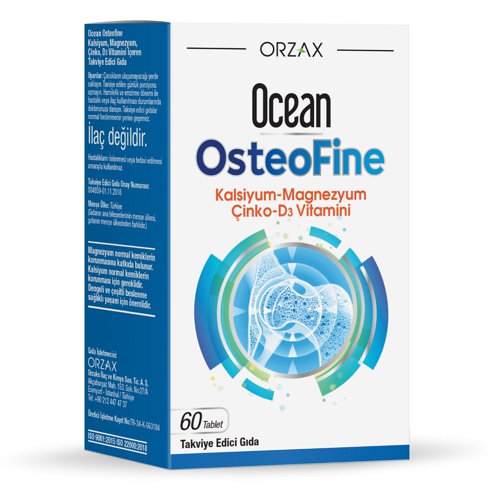 Остеофін Orzax Ocean Osteofine, 60 таблеток для підтримки кісток і м'язів