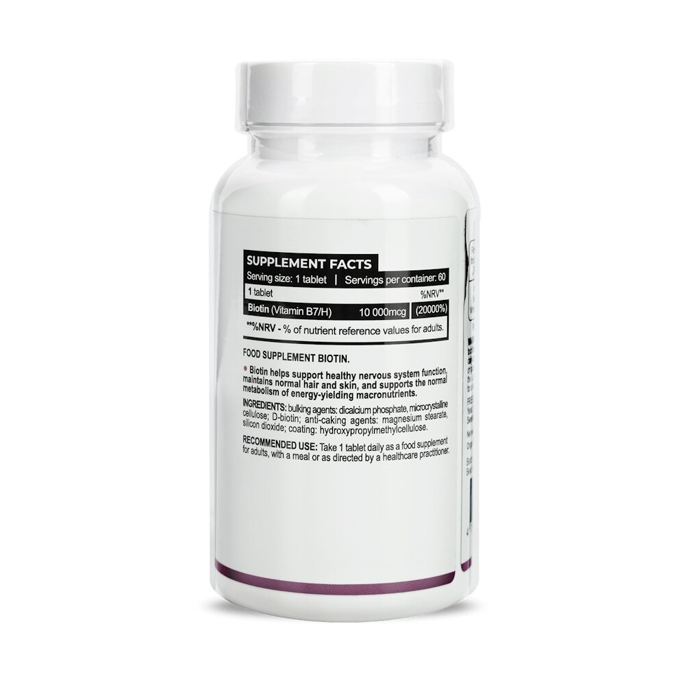 Біотин Progress Nutrition Biotin 10000 mcg, 60 таблеток. Фото 2
