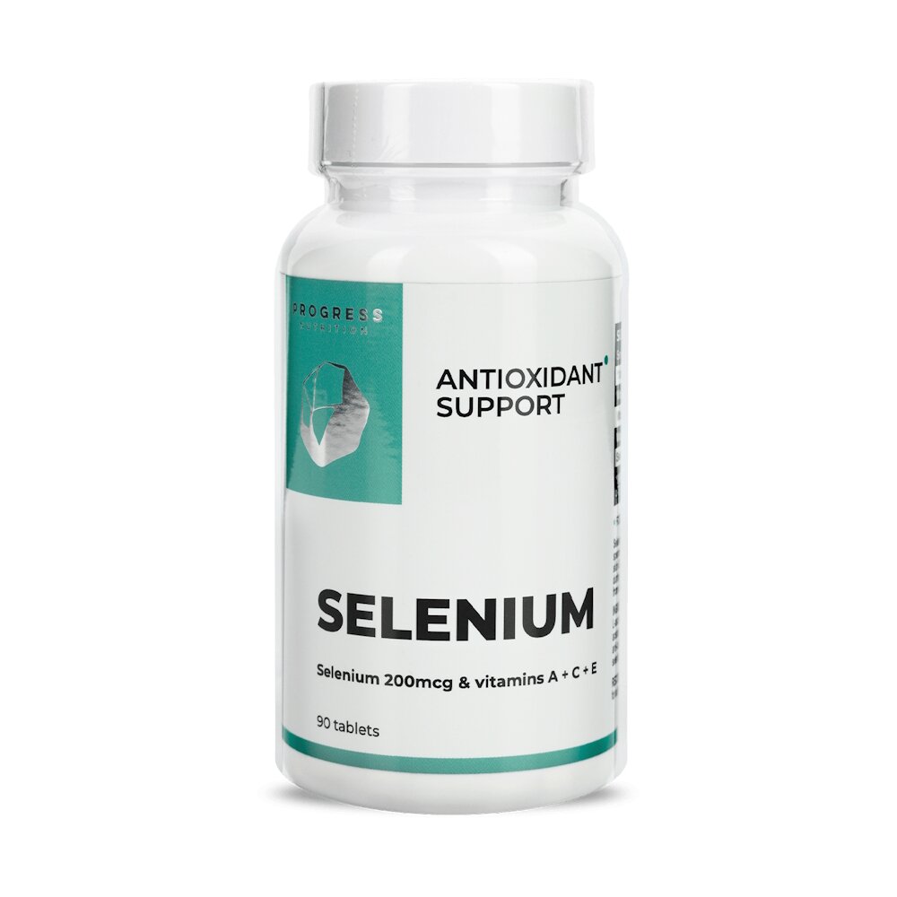 Селен Progress Nutrition Selenium 200 mcg, 90 таблеток для поддержки иммунной системы