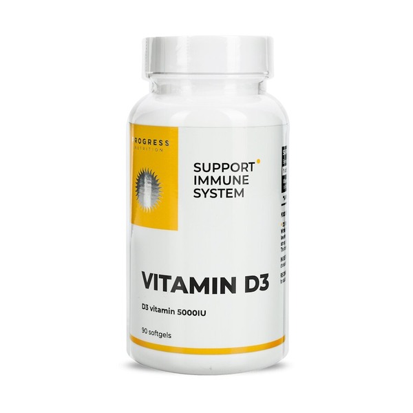Вітамін D3 Progress Nutrition Vitamin D3 5000 IU, 90 капсул