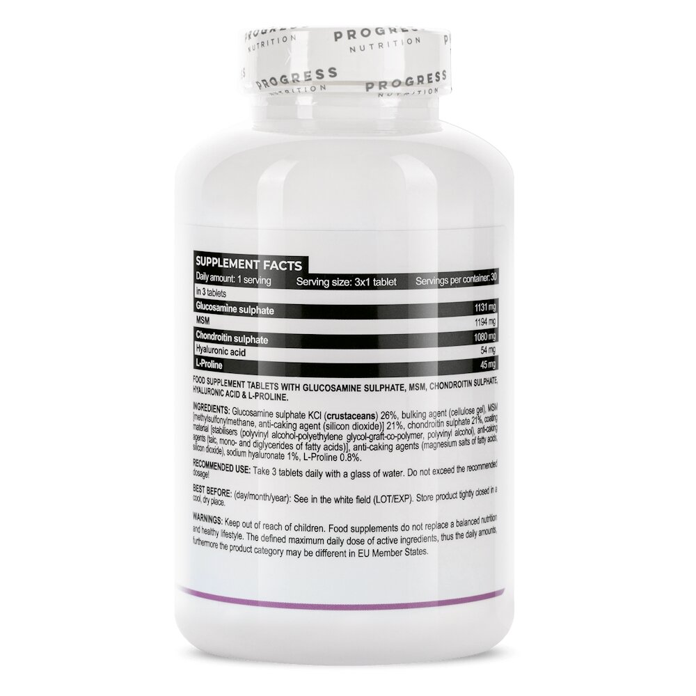 Комплексний хондропротектор Progress Nutrition Glucosamine Chondroitin MSM Complex, 90 таблеток. Фото 2