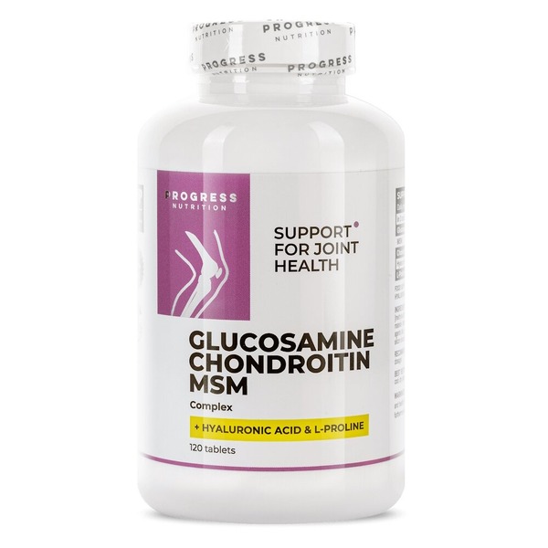 Комплексный хондропротектор Progress Nutrition Glucosamine Chondroitin MSM Complex, 120 таблеток
