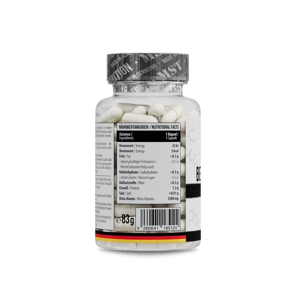 Бета-аланін MST Nutrition Beta-Alanine, 60 капсул для підтримки м'язів. Фото 2