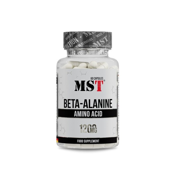 Бета-аланін MST Nutrition Beta-Alanine, 60 капсул для підтримки м'язів