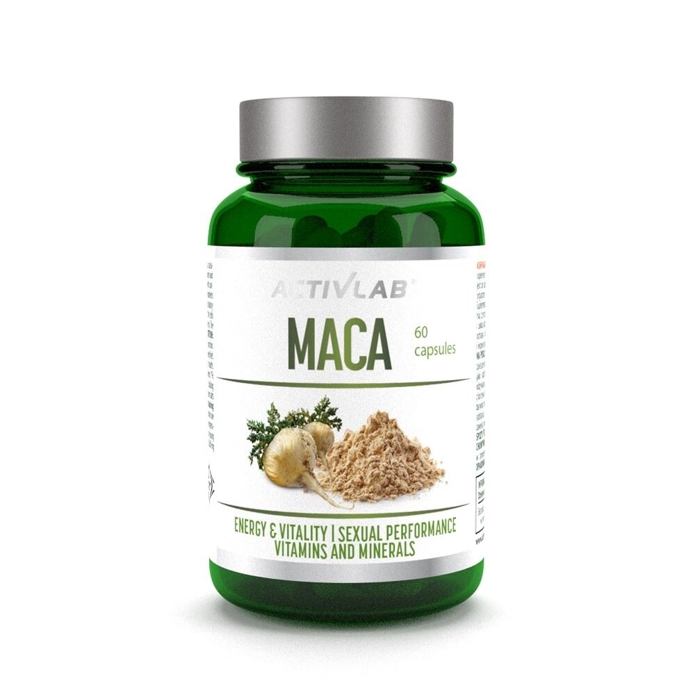 Екстракт маки та Бета-екдистерон ActivLab Maca, 60 капсул для підтримки загального самопочуття