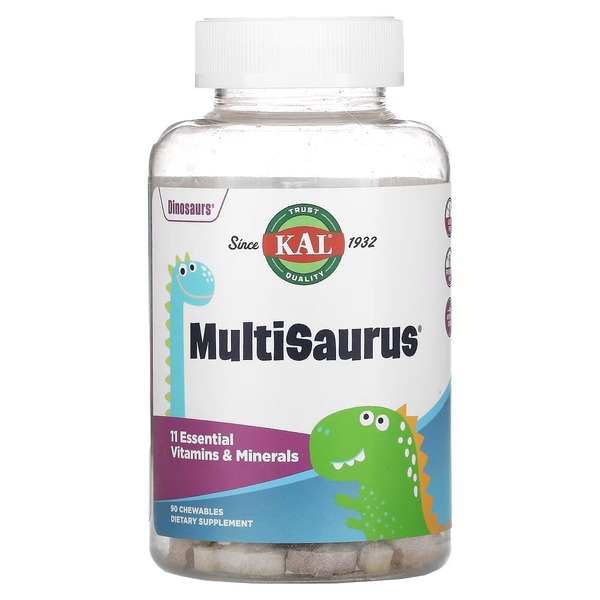 Дитячі вітаміни і мінерали KAL MultiSaurus, 90 жувальних таблеток