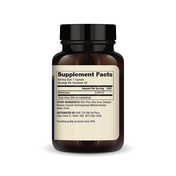 Наттокіназа Dr. Mercola Nattokinase 2000 FU, 60 капсул для підтримки серцево-судинної системи. Фото 2