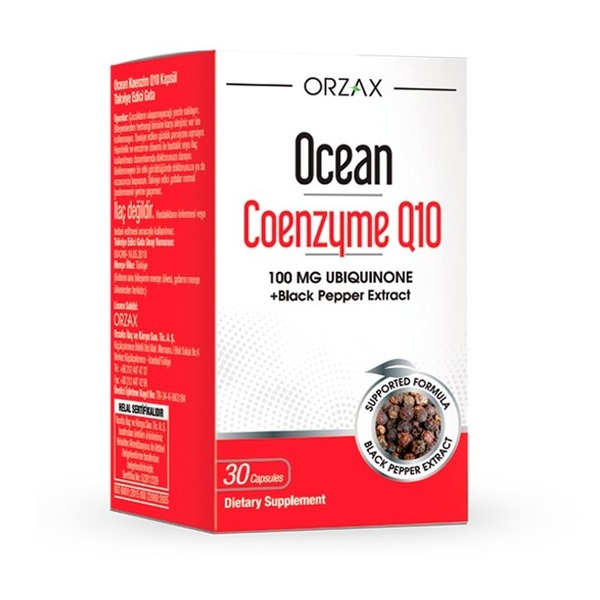 Кофермент Q 10 Orzax Ocean Coenzyme Q10, 30 капсул в формі убіхінон