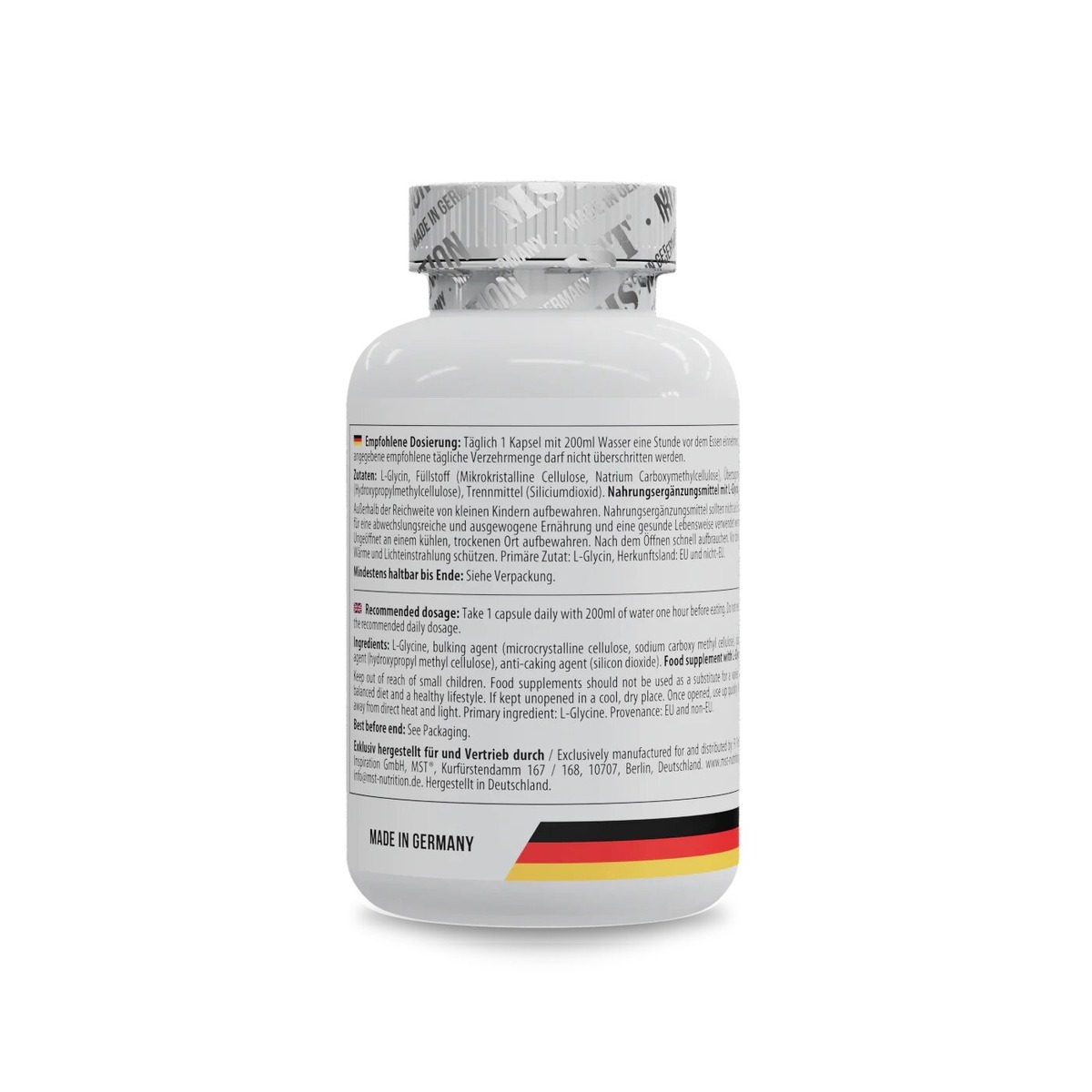 Глицин MST Nutrition Glycine 1000 mg, 120 капсул для поддержания нервной системы. Фото 2