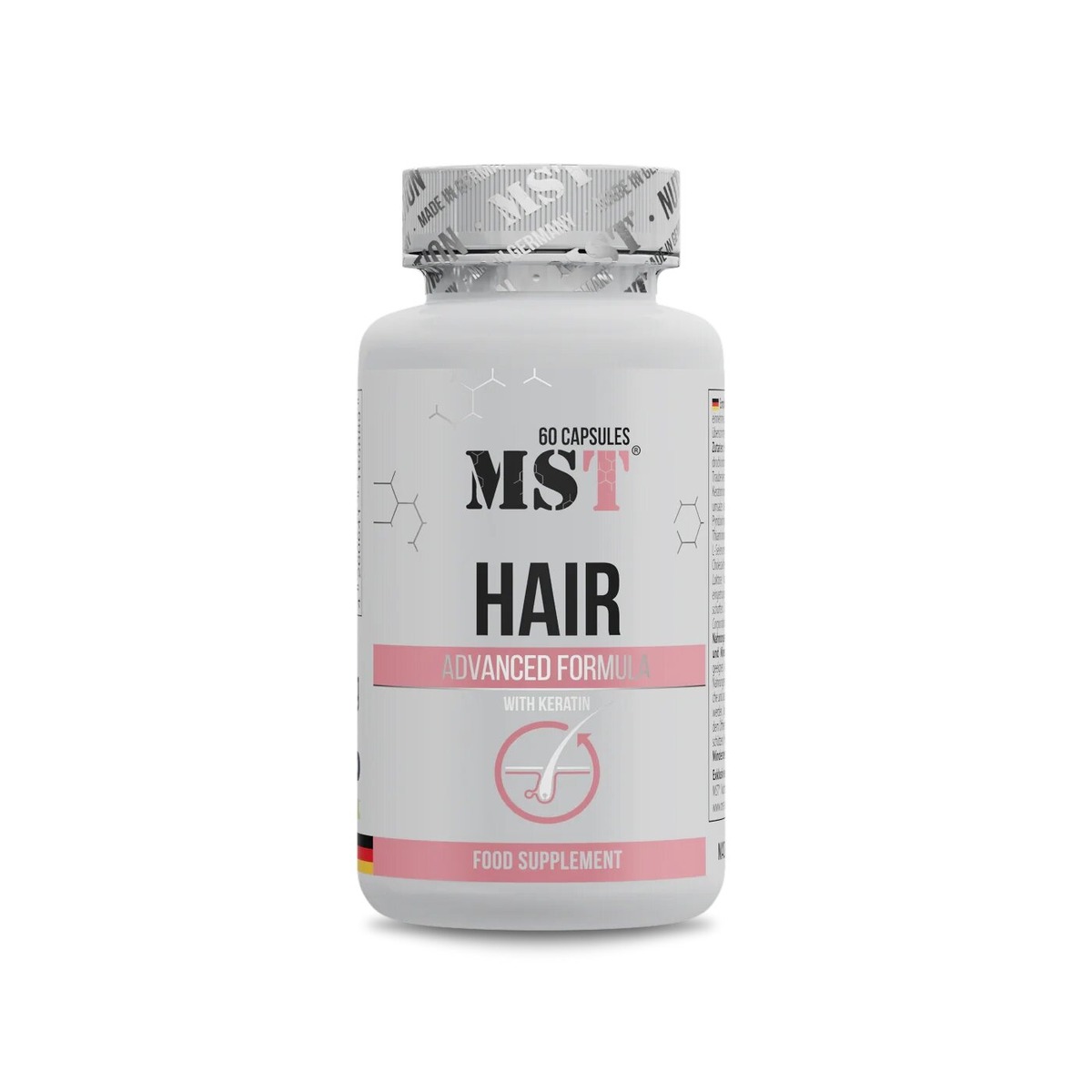 Комплекст MST Nutrition Hair Advanced Formula, 60 капсул для поддержки и улучшения волос
