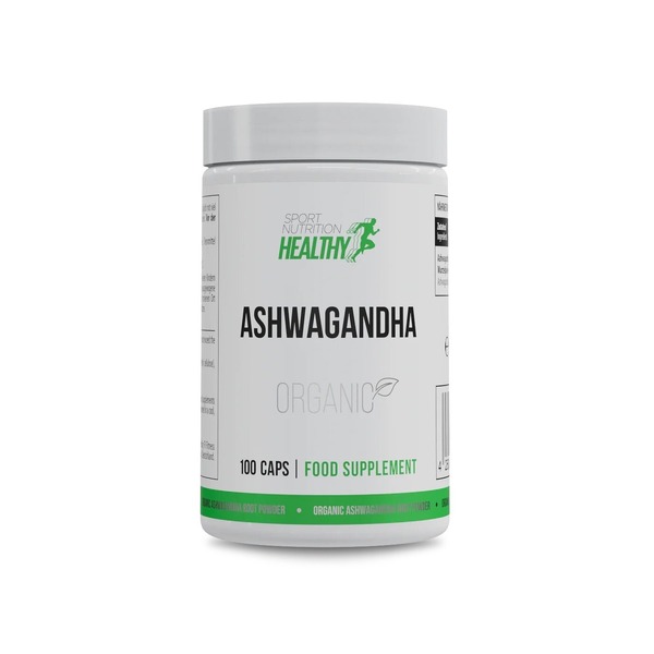 Органический порошок корня ашваганды Healthy Ashwagandha, 100 капсул