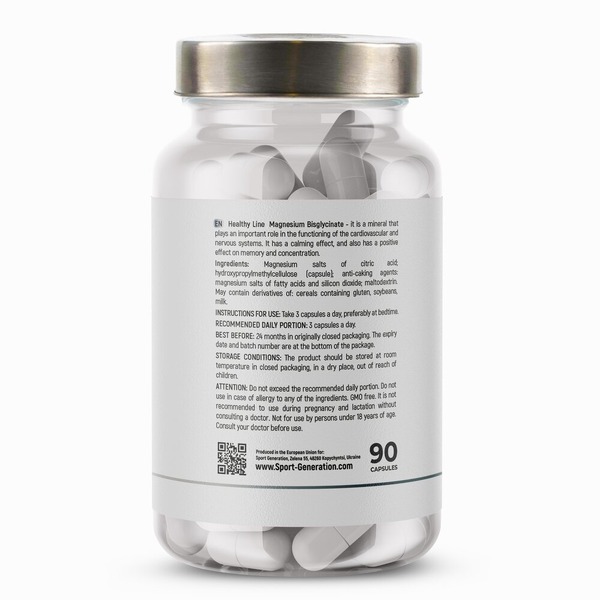 Цитрат магнію Sport Generation Healthy Line Magnesium Citrate, 90 капсул. Фото 2