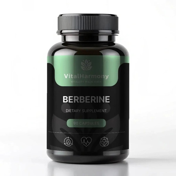 Экстракт барбариса VitalHarmony Berberine 500 mg, 90 капсул для поддержания уровня сахара в крови