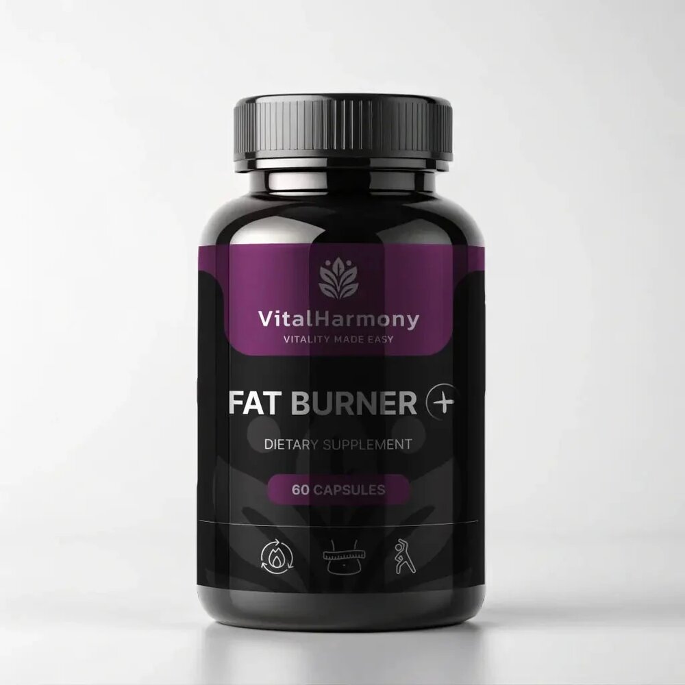 Термогенний жироспалювач VitalHarmony Fat Burner Plus, 60 капсул