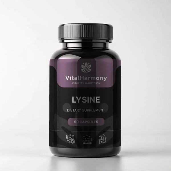 L-лізину гідрохлорид VitalHarmony Lysine, 90 капсул для підтримки імунної системи