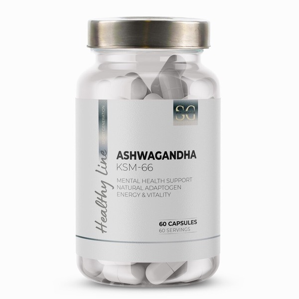 Екстракт ашваганди Sport Generation Healthy Line Ashwagandha KSM - 66, 60 капсул для підтримки організму в період стресу