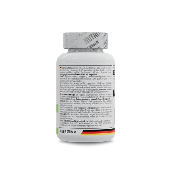 Магний L-треонат MST Nutrition Magnesium L-Threonate 1000 mg, 60 капсул для нервной системы. Фото 3