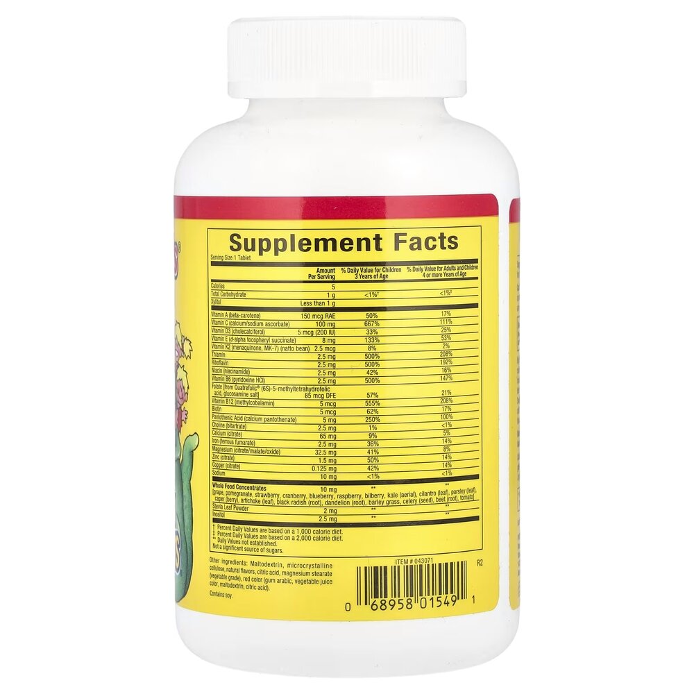 Мультивітаміни для дітей Natural Factors Big Friends Multi-Vitamin & Minerals, 60 жувальних таблеток. Фото 2