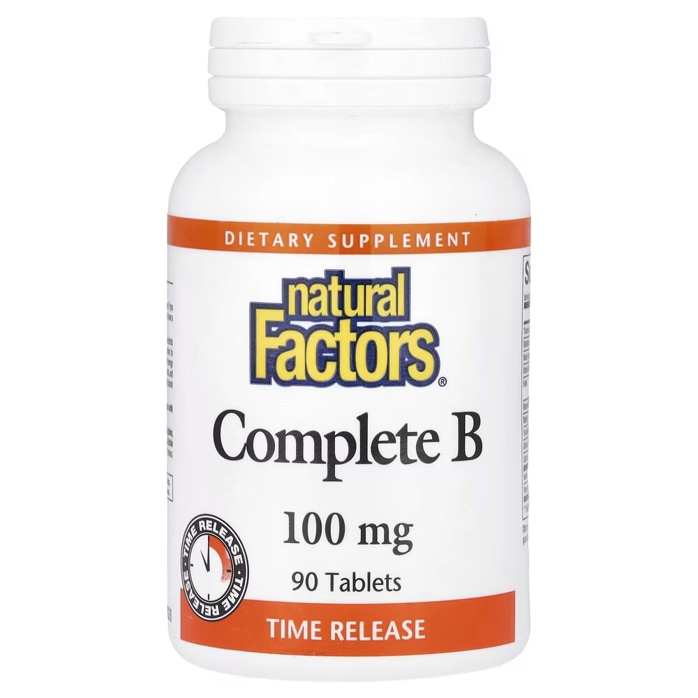 Комплекс вітамінів групи B Natural Factors Complete B, 90 таблеток