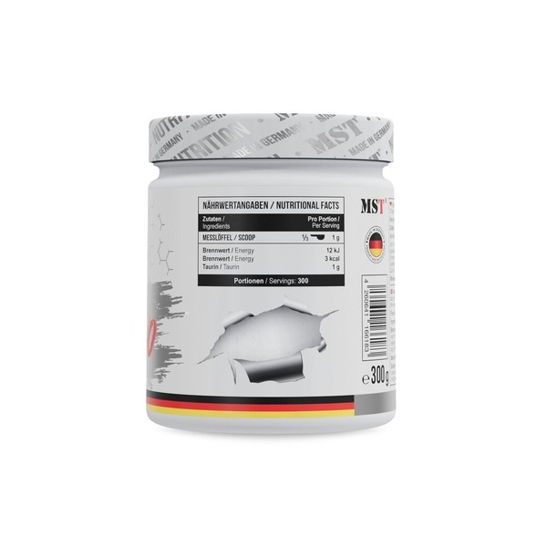 Таурін MST Nutrition Taurine, 300 грам. Фото 2