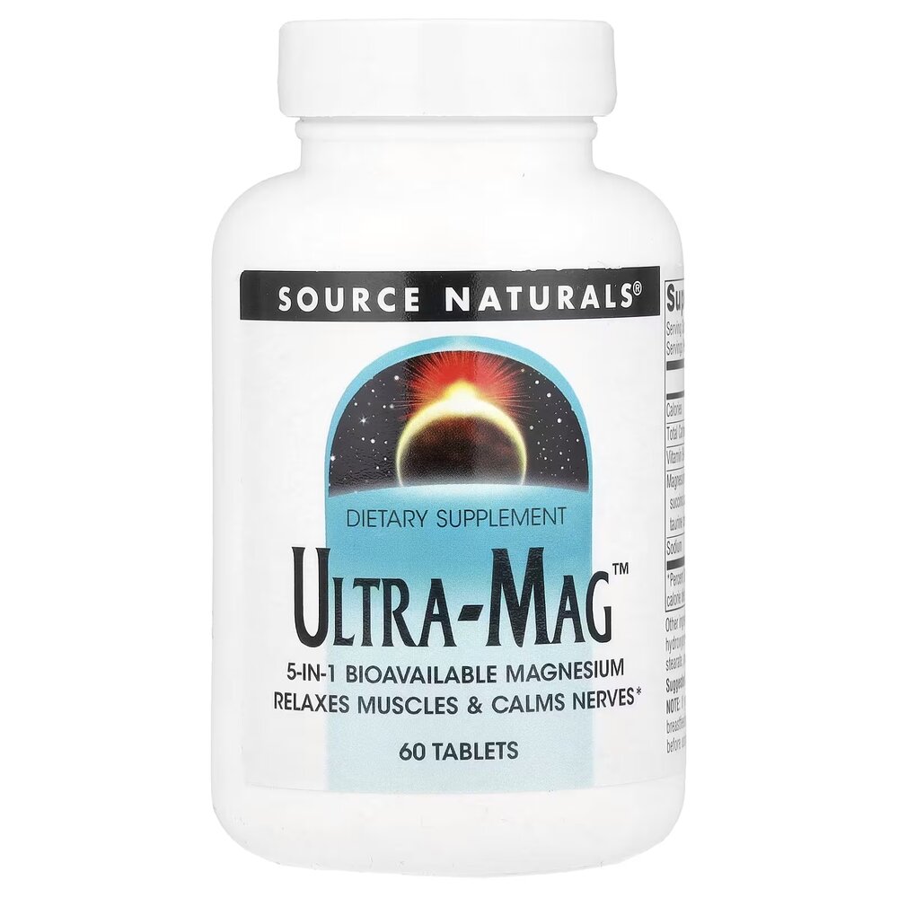 Комплекс магния Source Naturals Ultra-Mag, 60 таблеток из пяти форм