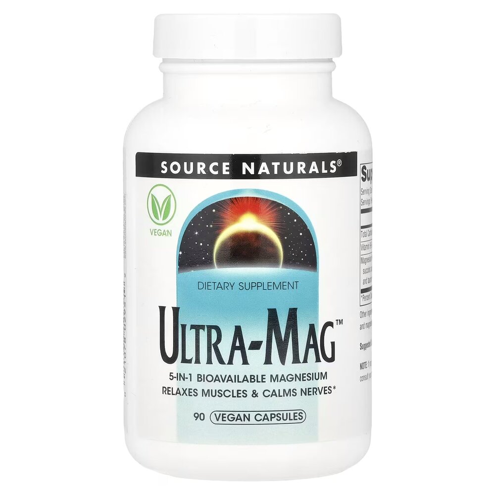 Комплекс магния Source Naturals Ultra-Mag, 90 вегакапсул из пяти форм