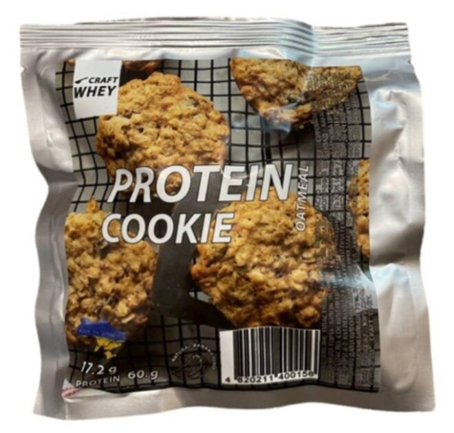 Протеїнове печиво Craft Whey Protein Cookie 60 грам, Oatmeal - Вишукана ваніль