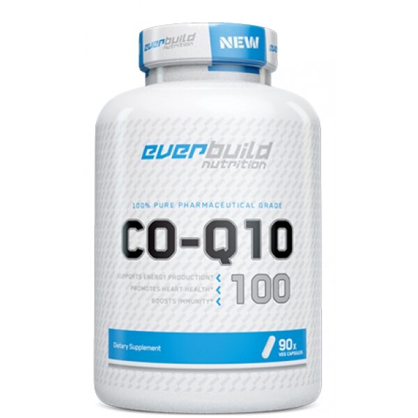 Кофермент Q10 EverBuild Nutrition Co-Q10 High Potency, 90 вегакапсул для серця та енергії