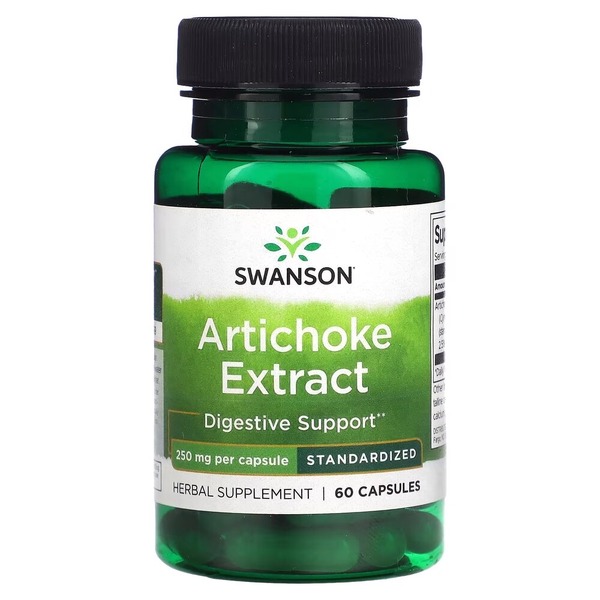 Экстракт листьев артишока Swanson Artichoke Extract 250 mg, 60 капсул