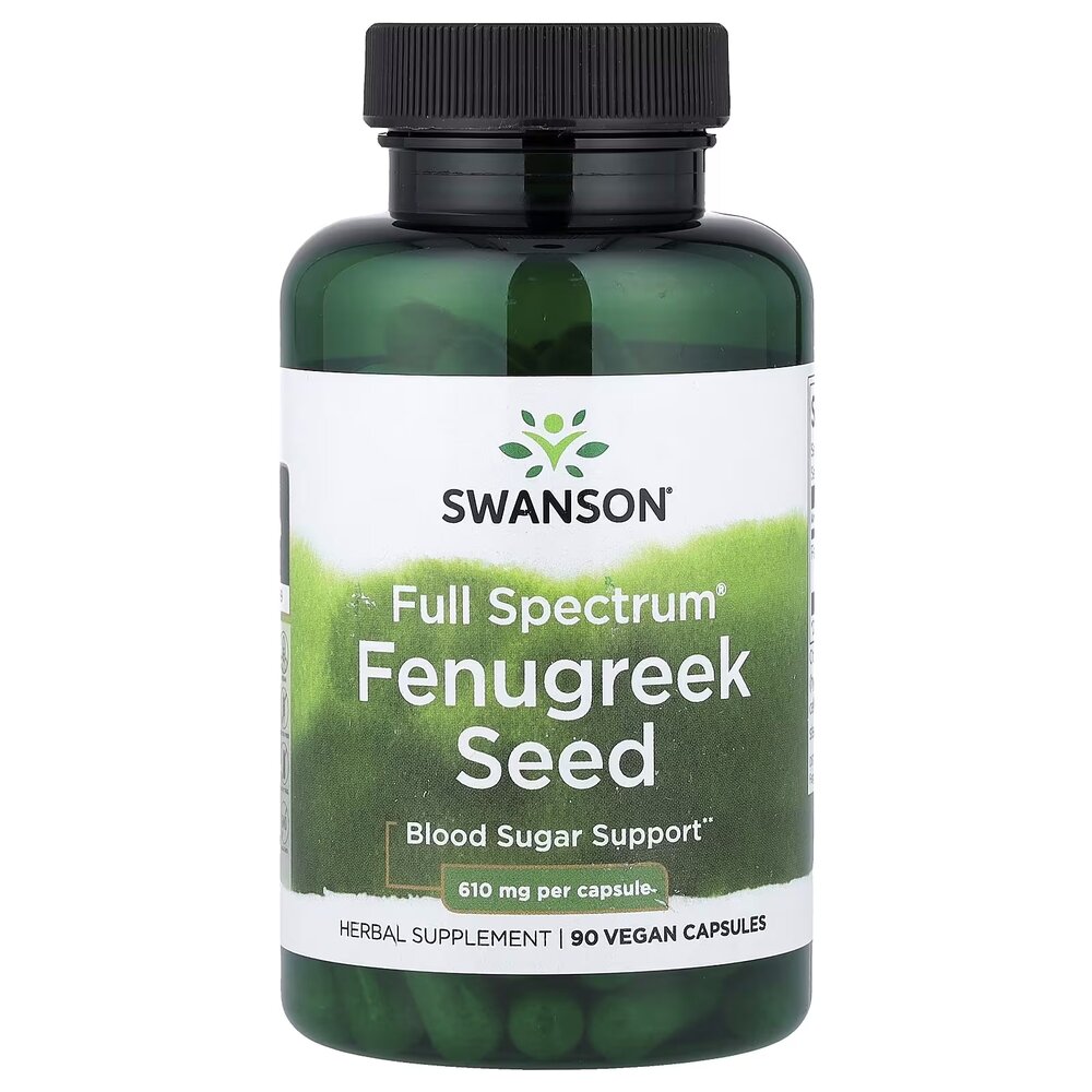 Пажитник Swanson Fenugreek Seed 610 mg, 90 капсул