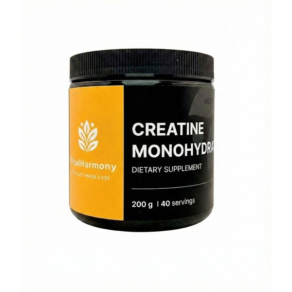 Моногідрат креатину VitalHarmony Creatine Monohydrate, 200 грам