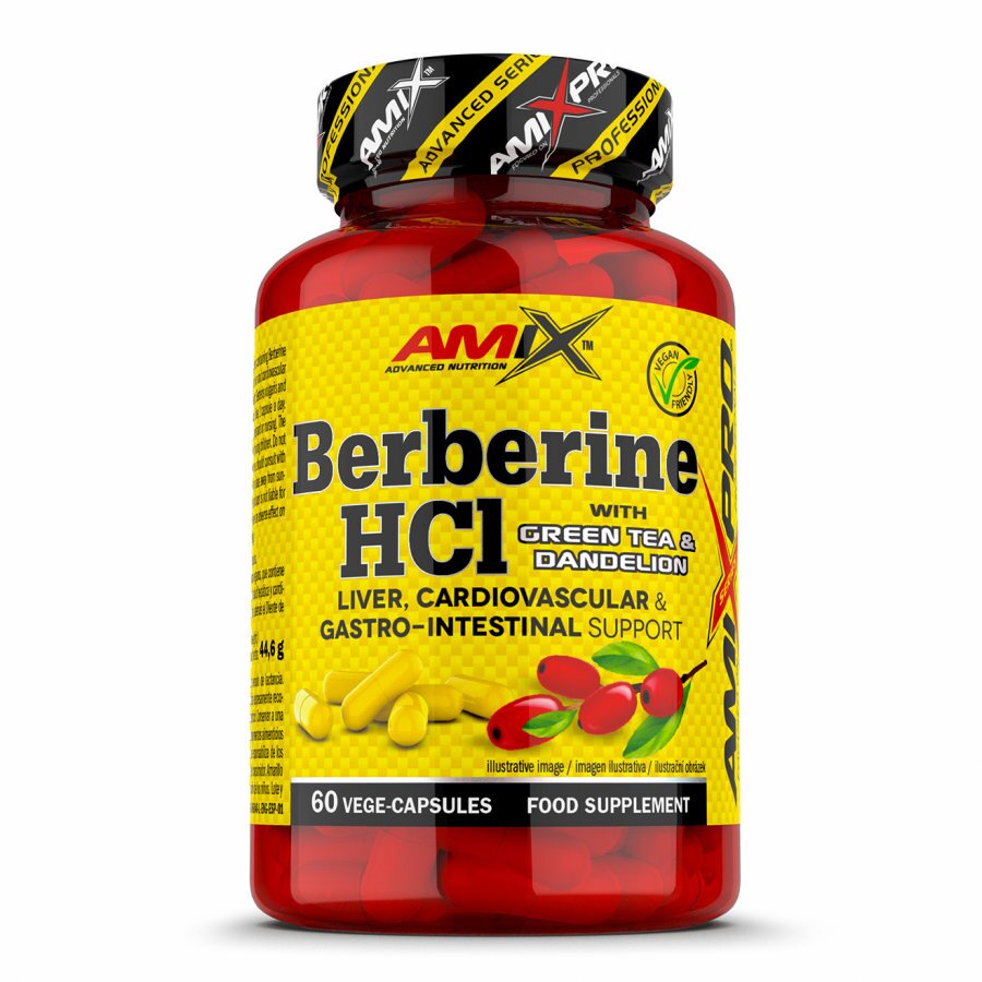 Берберін AMIX Berberine HCL 500 mg, 60 капсул