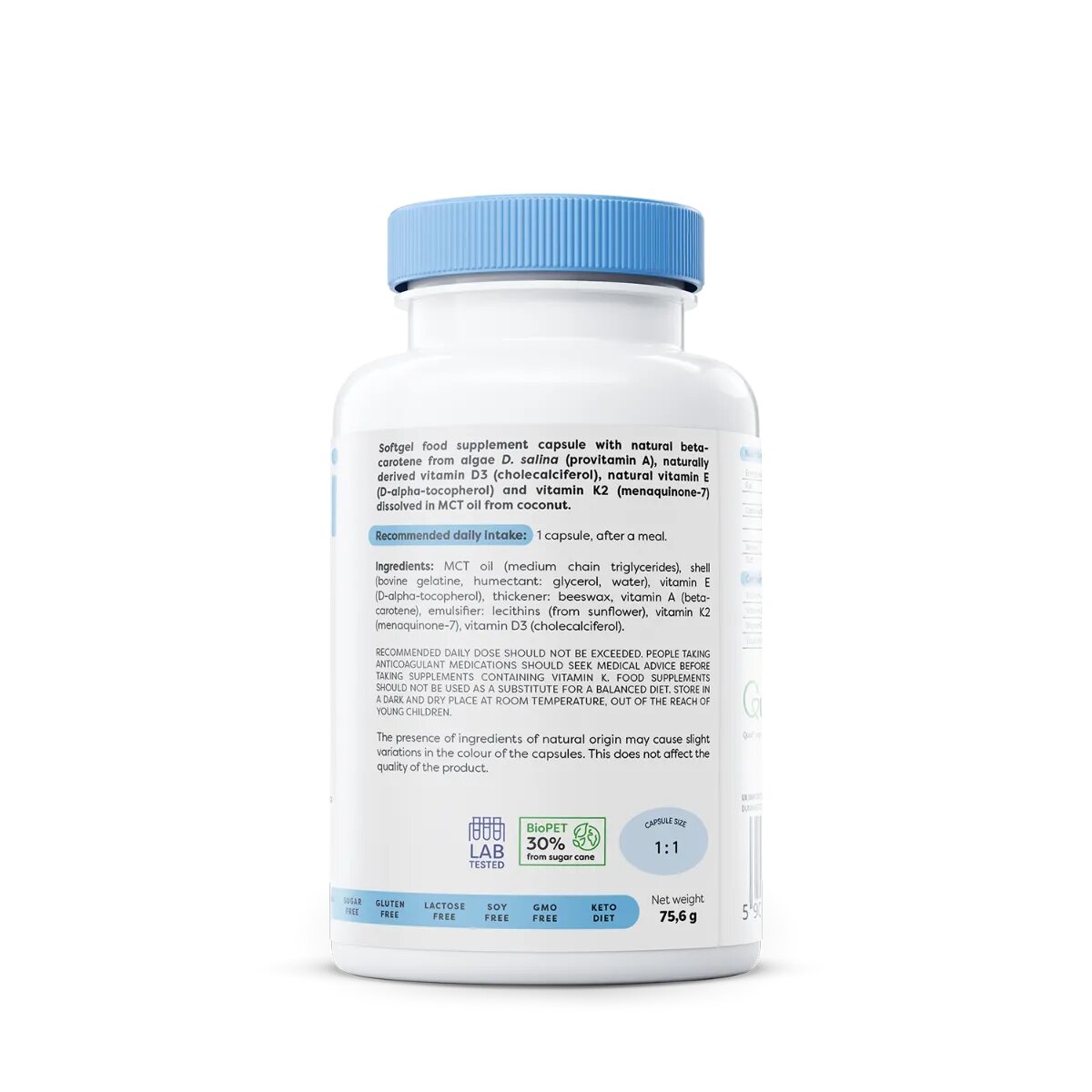 Витаминный комплекс Osavi ADEK Vitamins, 120 капсул жирорастворимых витаминов. Фото 2