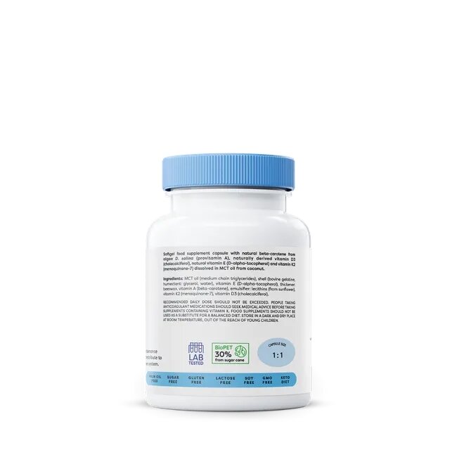 Вітамінний комплекс Osavi ADEK Vitamins, 60 капсул жиророзчинних вітамінів. Фото 2