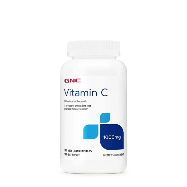 Витамин C GNC Vitamin C 1000 mg with Citrus Bioflavonoids, 180 вегакапсул с цитрусовыми биофлавоноидами