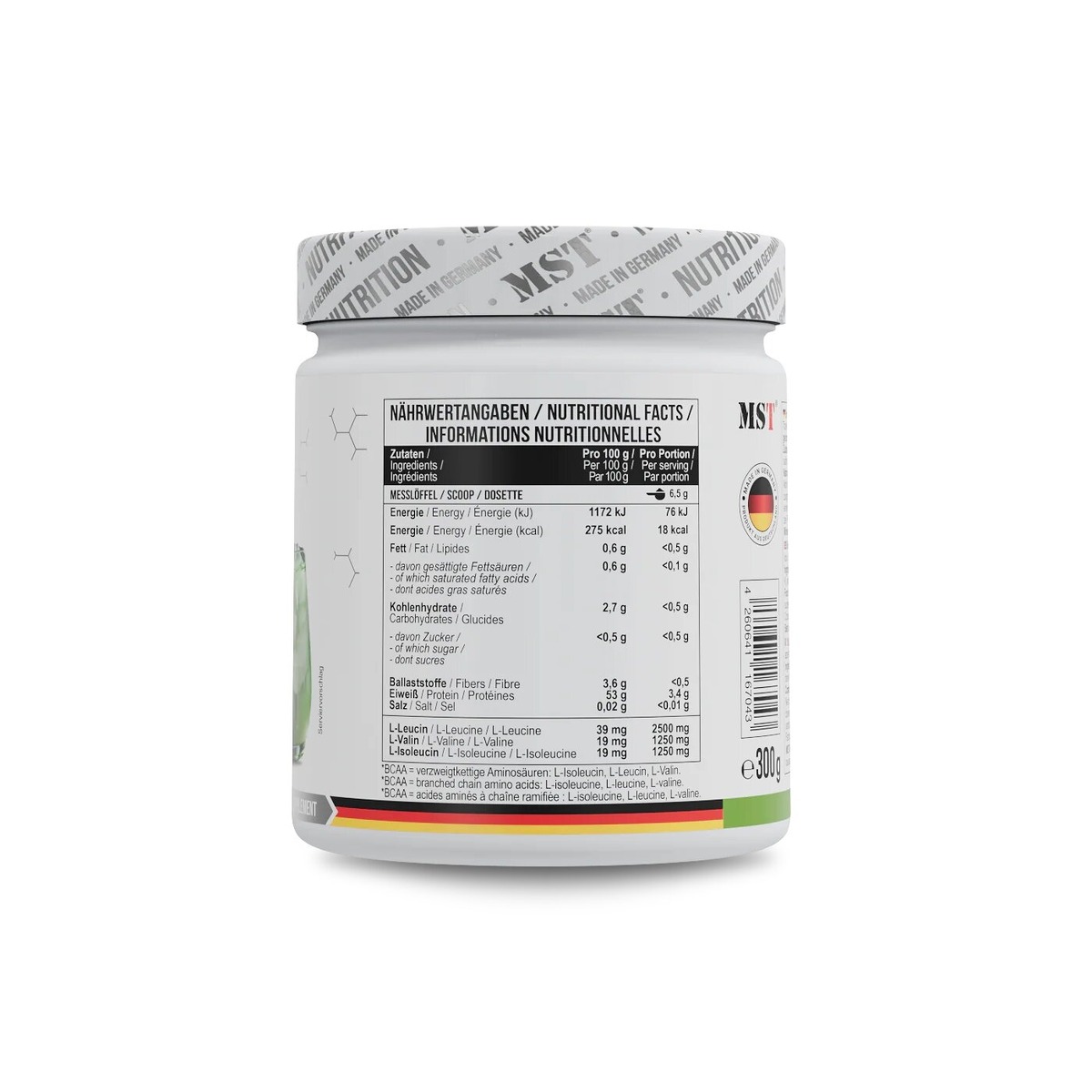 Амінокислоти MST Nutrition BCAA ZERO, 300 грам. Фото 2