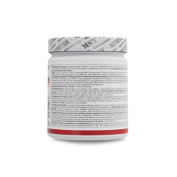 Амінокислоти MST Nutrition BCAA ZERO, 300 грам. Фото 10
