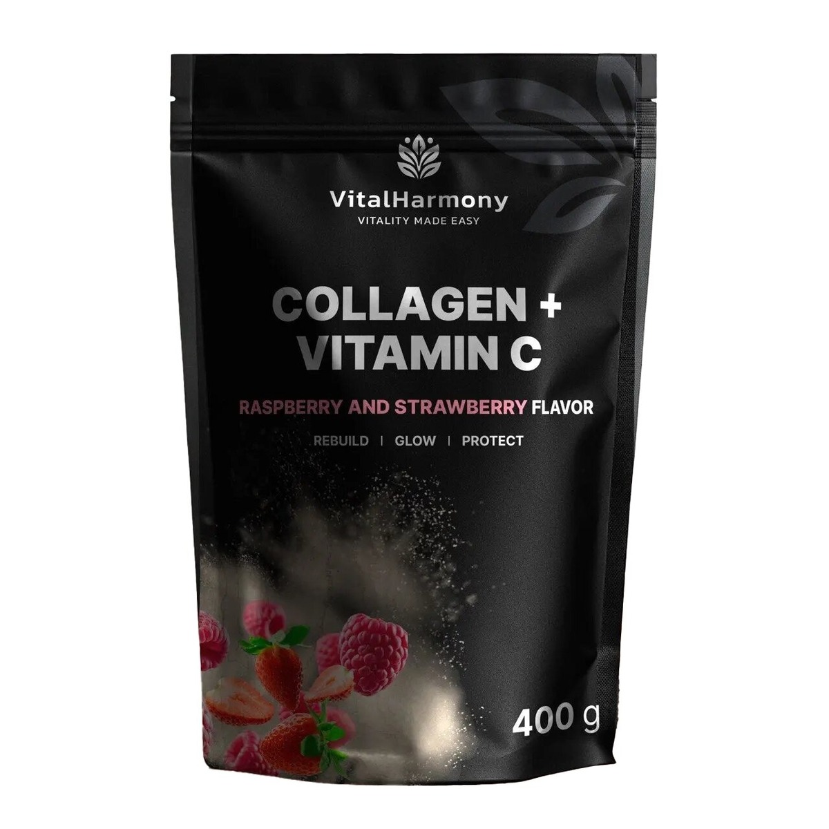 Колаген і вітамін С VitalHarmony Collagen pluc C, 400 грам. Фото 2